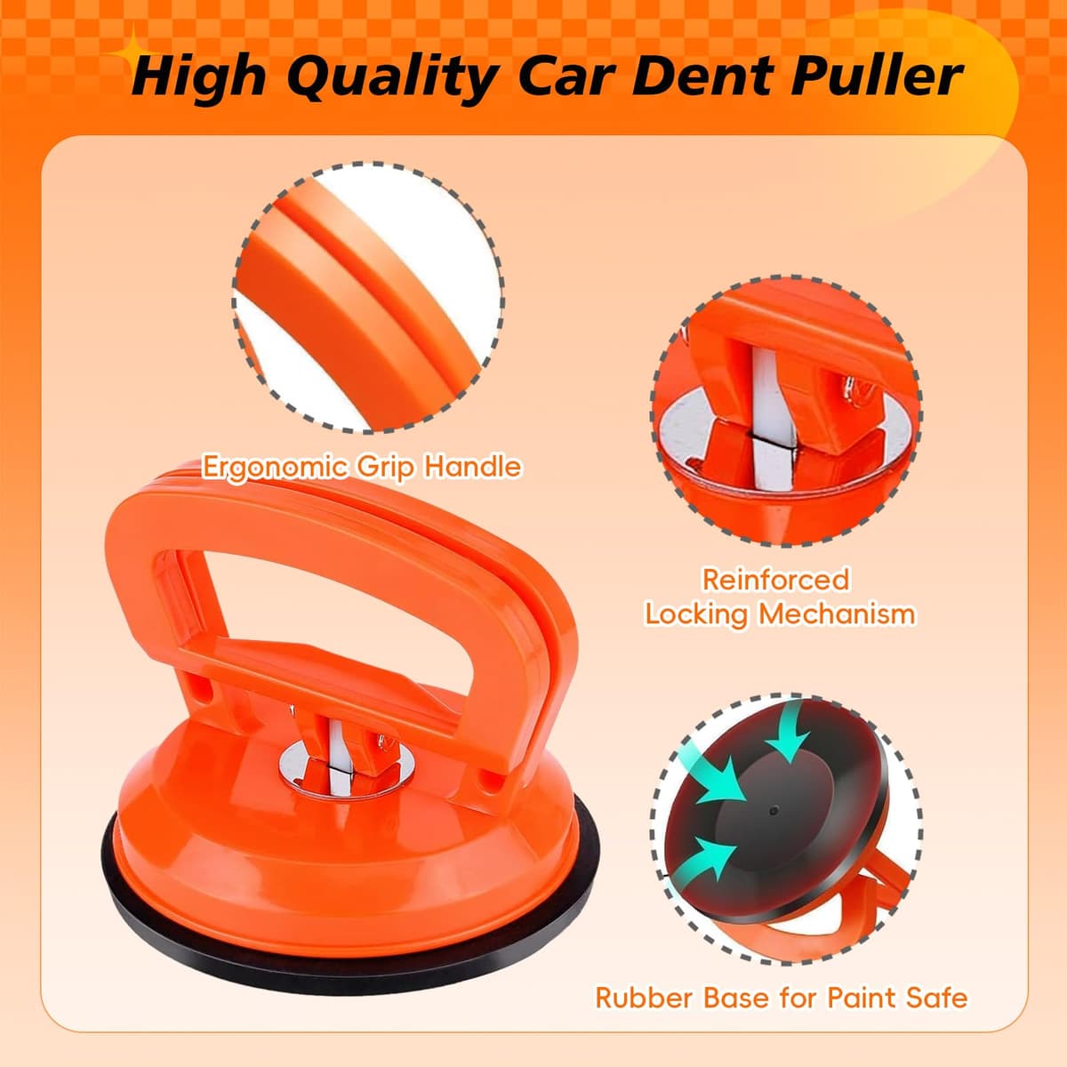 Car Dent Puller, 3 Pack Dent Removal Tool with High Strength Suction Cups Car Dent Remover Dent Removal Kit for Car Surface,Glass,Tiles Lifting and Objects Moving (1 Large+2 Small) — view 2