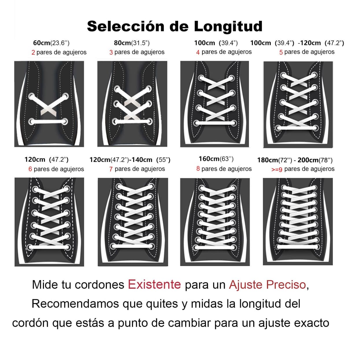 Stepace 2 Pares Cordones Planos,8mm de Ancho,Cordones Reemplazo para Zapatillas,Zapatos — view 6