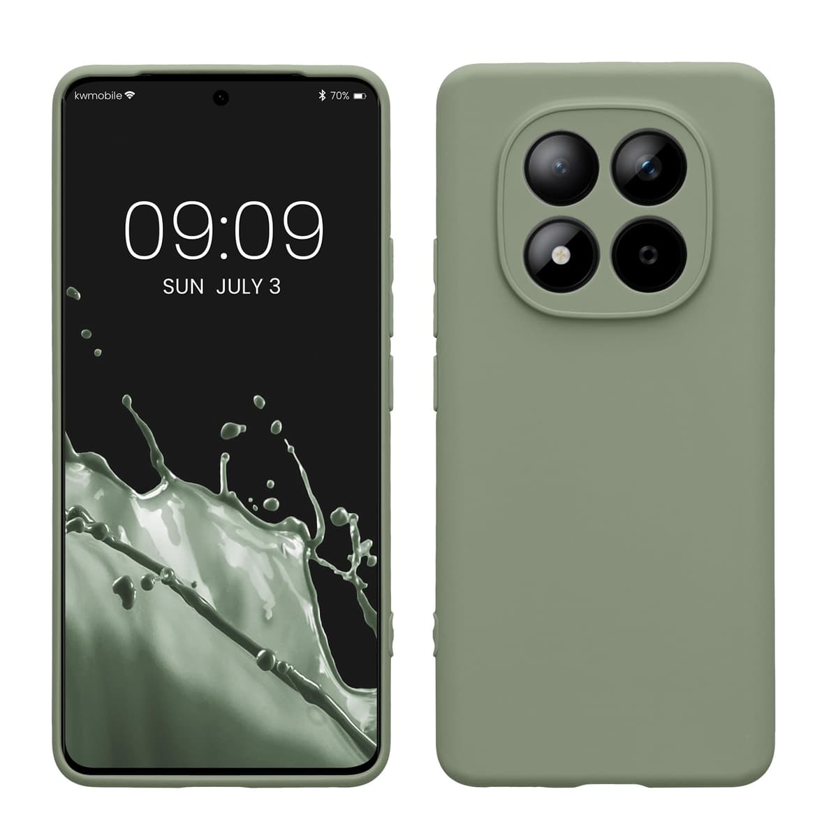 kwmobile Carcasa Compatible con Xiaomi Redmi Note 14 Pro 5G / Poco X7 Funda - Funda Ultrafina de TPU con Bordes elevados - Lavanda Metalizado — view 88