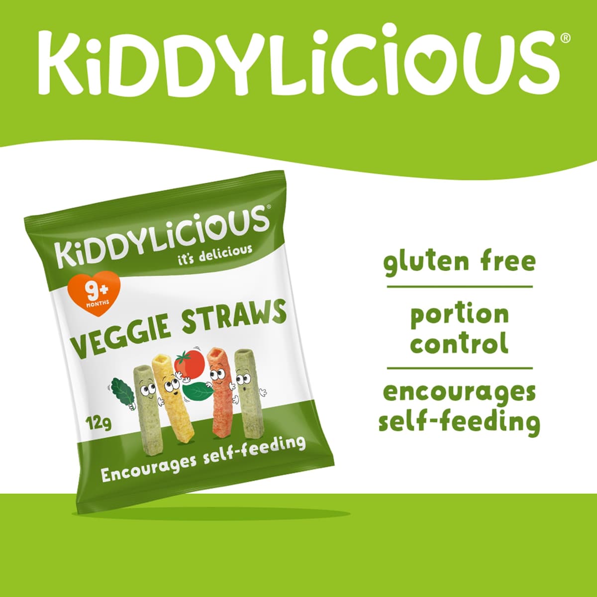 Kiddylicious Veggie Straws Box - Delicious Snacks for Kids - Suitable for 9+ Months - 10 Packs — view 3