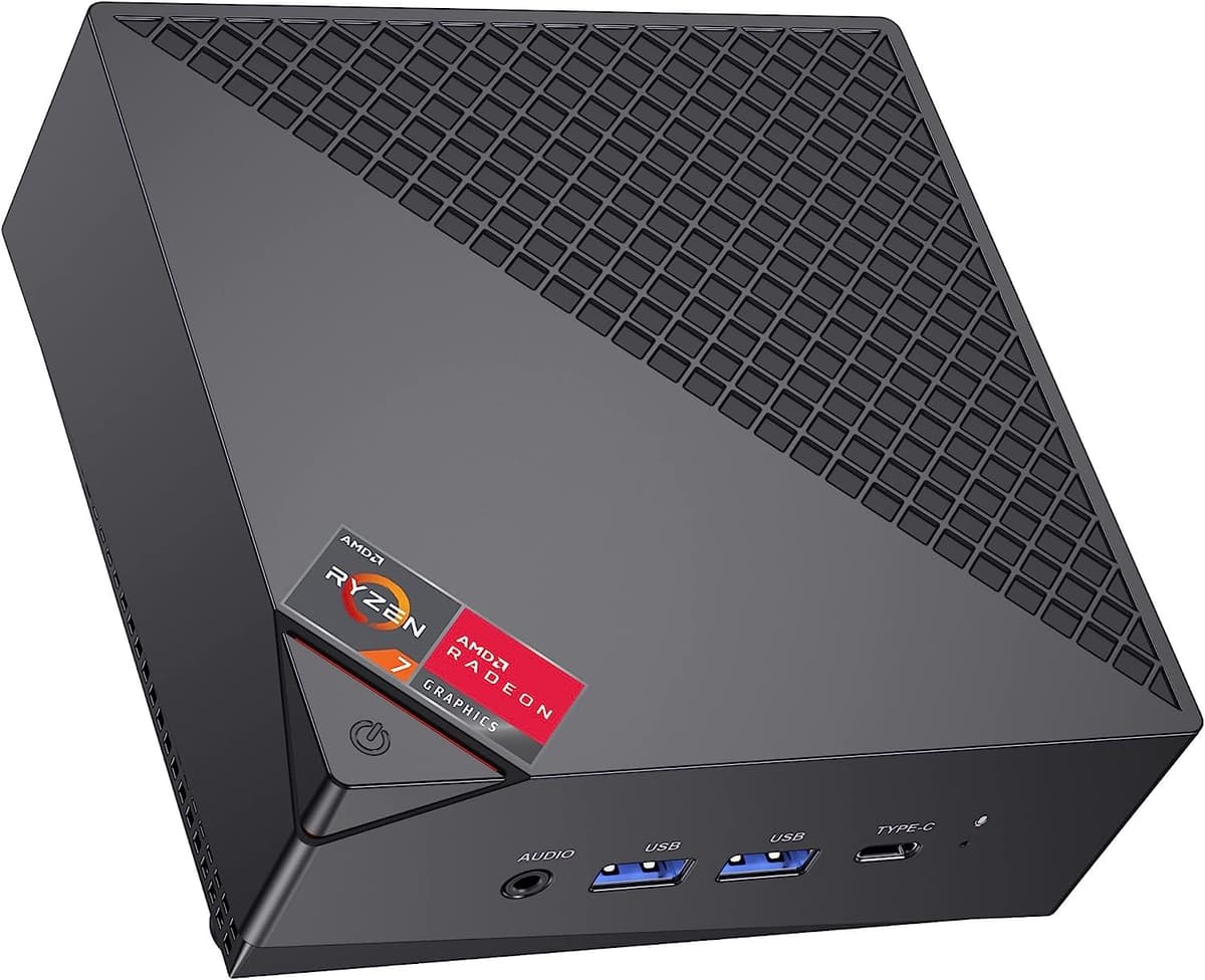 ACEMAGICIAN AM06 Pro Mini PC, AMD Ryzen 7 7730U Mini Desktop Computer (8C/16T, up to 4.5GHz), 32GB DDR4 512GB SSD, Dual Ethernet/WiFi 6/Type-C Small Computer