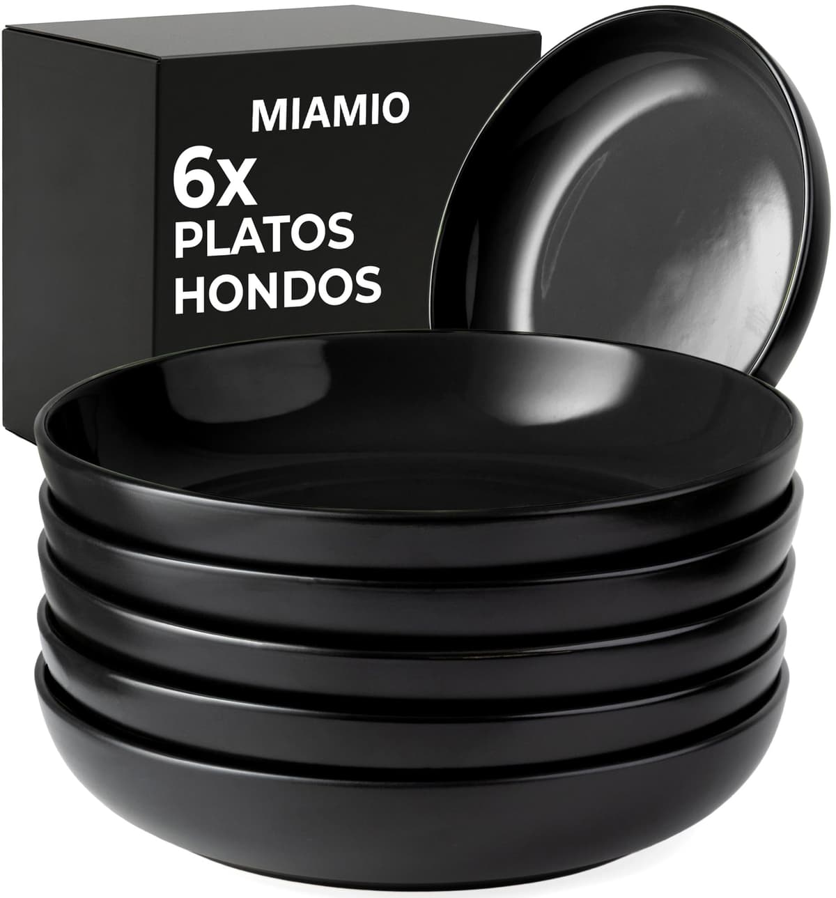 MIAMIO - 6 x 350 ml Juego de Taza de Café/Copa de desayuno - Le Papillon Colección (Negro) — view 28