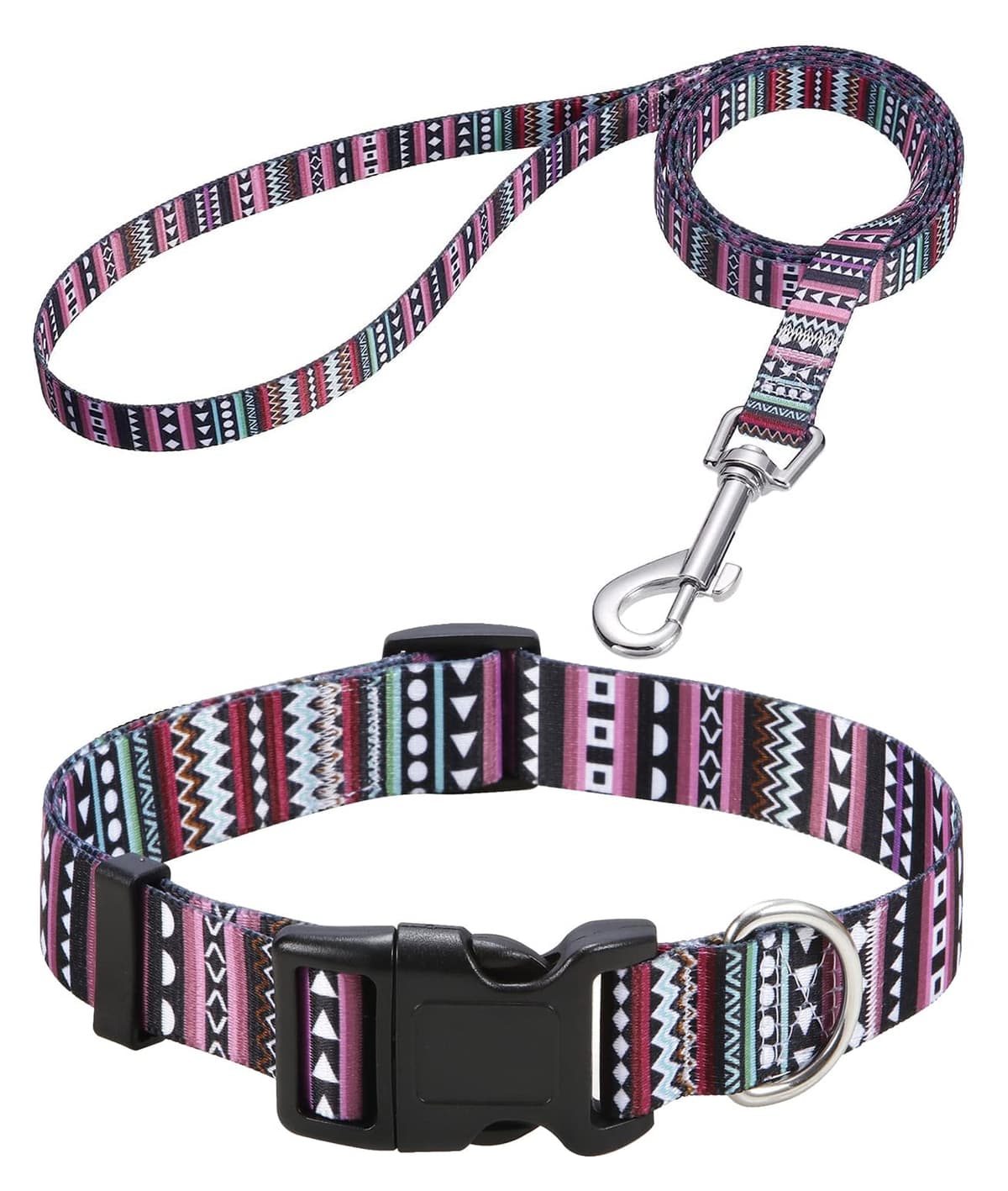Mihqy Dog Collar for Small Dogs, Cute Small Medium Large Dog Pet Collar, with Floral Patterns, Soft Adjustable for Boy Girl Female Male Puppy Dog Collar(Floral Pink,S) — view 11