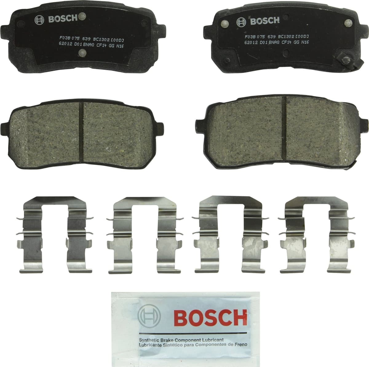 Bosch BC914 QuietCast Premium Ceramic Disc Brake Pad Set For: Acura ILX; Honda Accord, Civic, CR-V, Element, Fit, Front — view 11