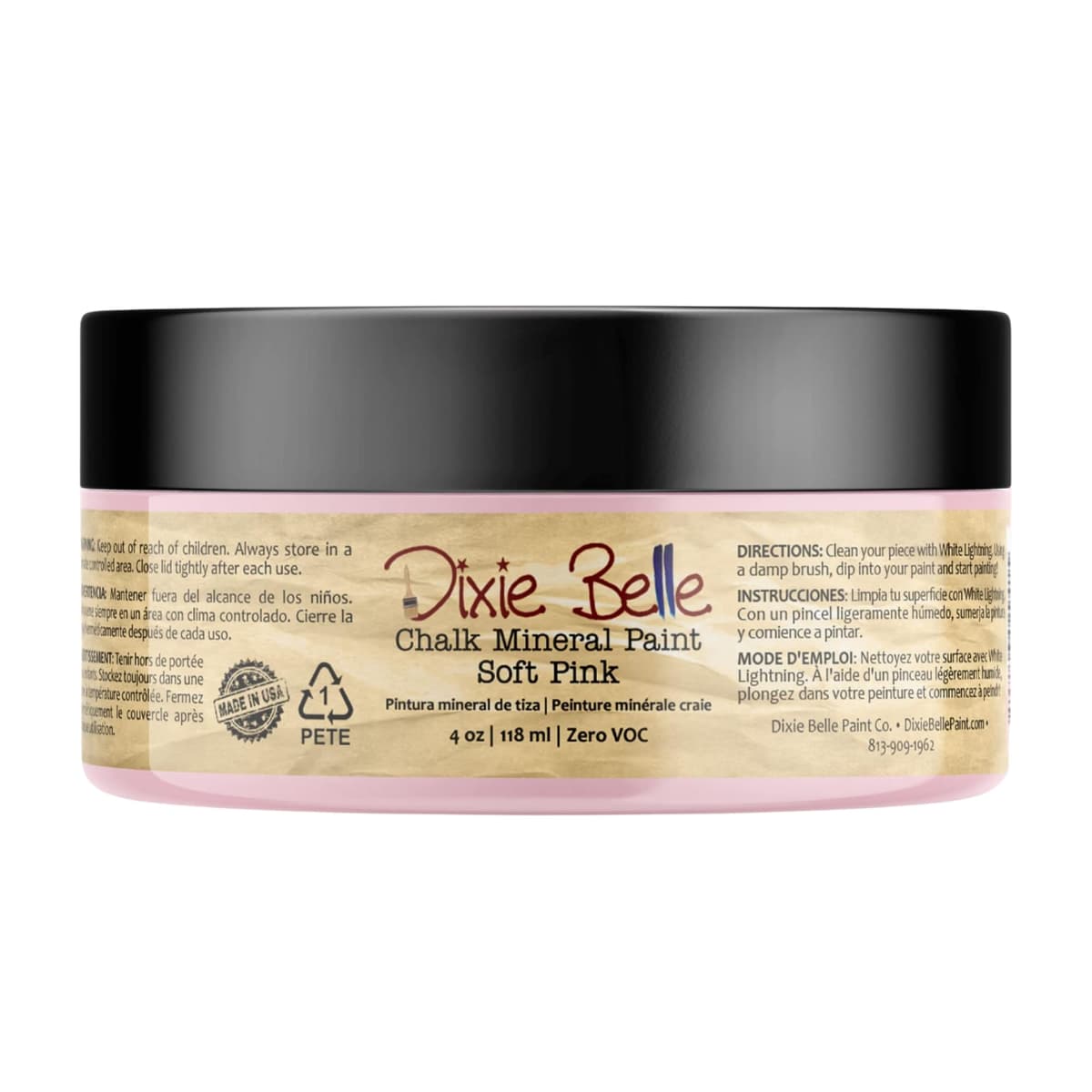 Dixie Belle Paint Company Chalk Finish Furniture Paint - Caviar (32oz) - Matte Black Chic Chalk Mineral DIY Furniture Paint — view 319