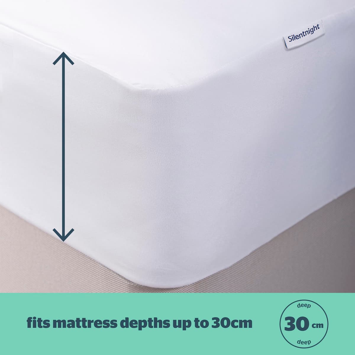 Silentnight Waterproof Mattress Protector Single - Quiet Rustle Free Waterproof Resistant Sheet Moisture Proof Mattress Pad Cover - Machine Washable and Hypoallergenic - Single — view 4