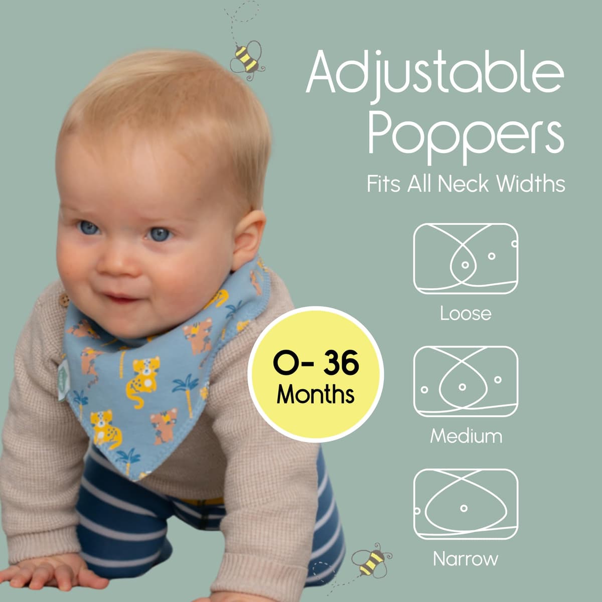 Bandana Dribble Bibs - Cotton Front Baby Bibs Newborn to 24 Months - Newborn Baby Gifts - Bibs For Comfortable Kids — view 46