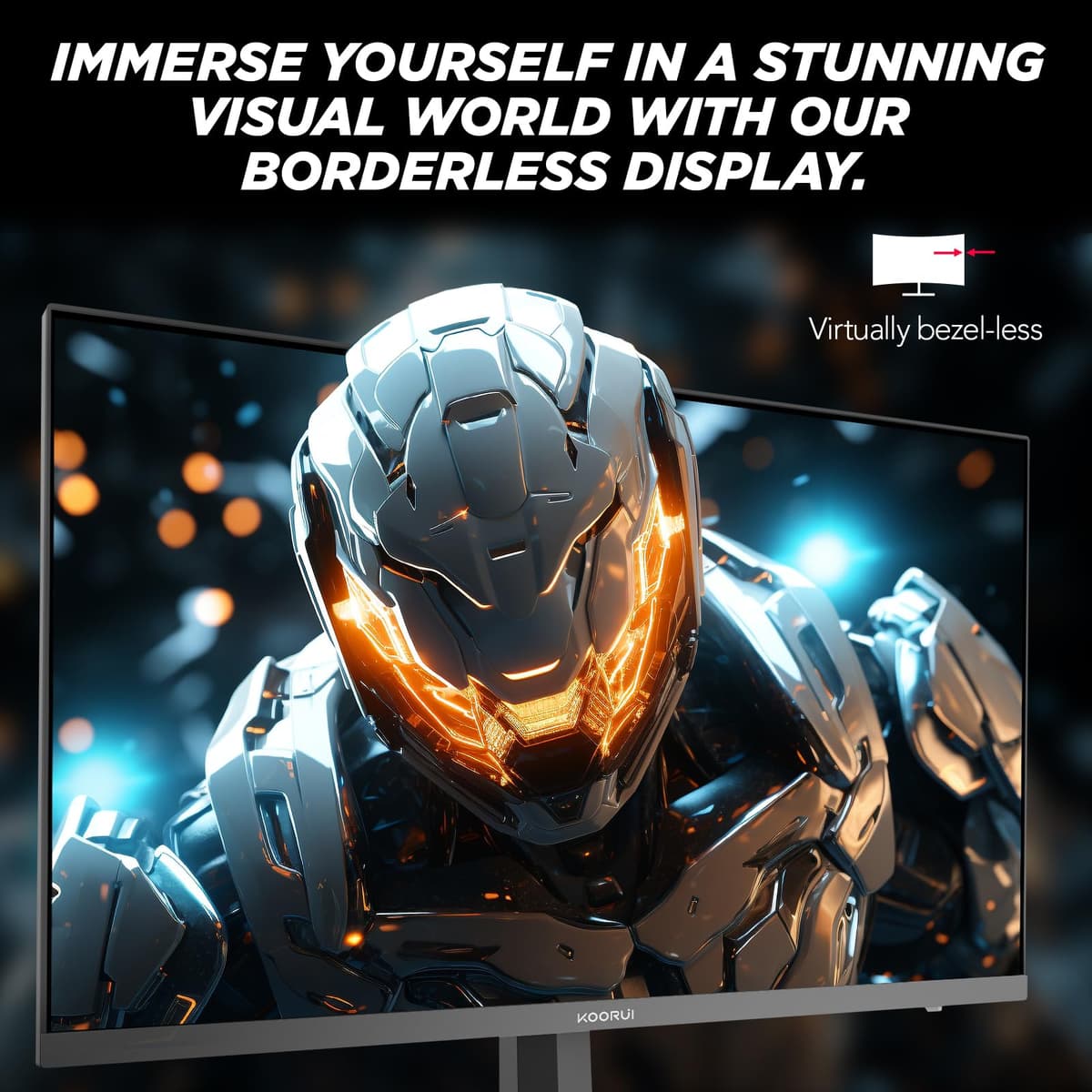 KOORUI G2411P 24 Inch Gaming Monitor, 200Hz, Fast IPS, HDR 400, Full-HD 1080P, 1ms, Adaptive Sync, VESA Mountable, HDMI/DP, Low Blue Light, 99% SRGB — view 7