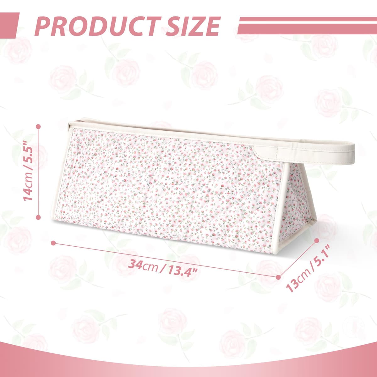 Bolsa de Almacenamiento para Secador de Pelo, Compatible con Airwrap Styler y Supersonic, Funda de Viaje para Shark Flexstyle y Accesorios, Estuche de Transporte para Rizador (Flor Rosa) — view 2
