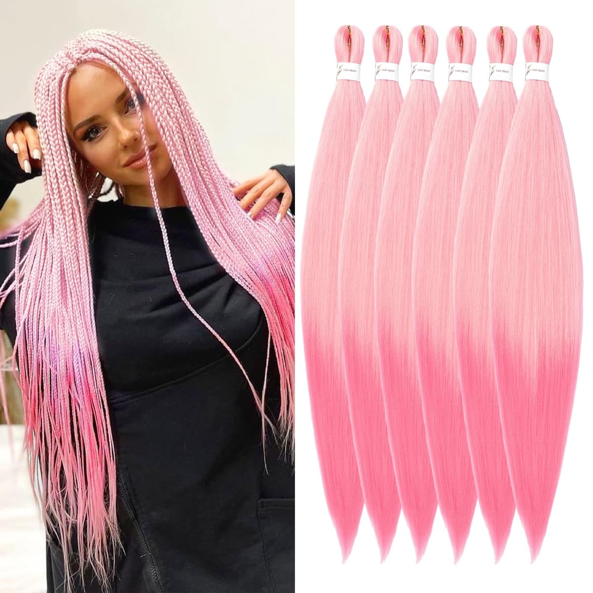 YDDM Capelli Per Treccine Africane Azul Extension Treccine Texture Yaki Easy Install per Principianti 26 Pollici 3 Pezzi Capelli Leggeri e Naturali per Box Braids, Twist e Crochet — view 18