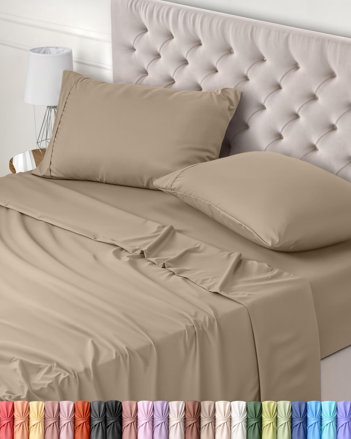 Utopia Bedding Juego de Sabanas 4 Piezas 150x200 - Poliéster Microfibra Cepillada - Oeko-Tex Certificado - Sábana Bajera, Sábana Plana y 2 Fundas de Almohada 50x75 (Cama 150, Blanco) — view 27