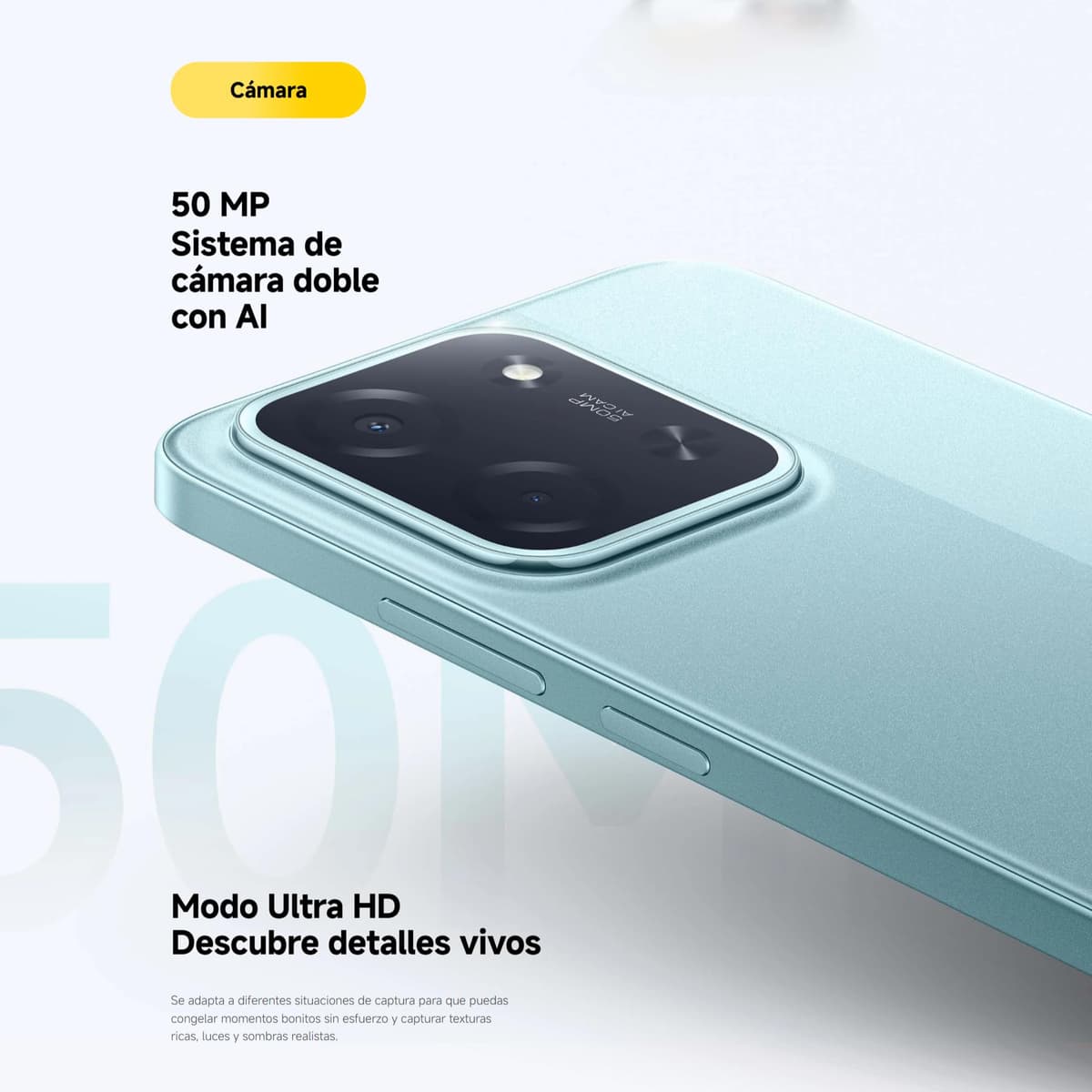 XIAOMI POCO C85 - Smartphone de 8+256GB, Cámara Dual de 50MP con AI, Pantalla inmersiva de 6,9”, Potente procesador Octa-Core, Carga rápida de 33W, 6000mAh, Cargador no Incluido, Negro (Versión ES) — view 8