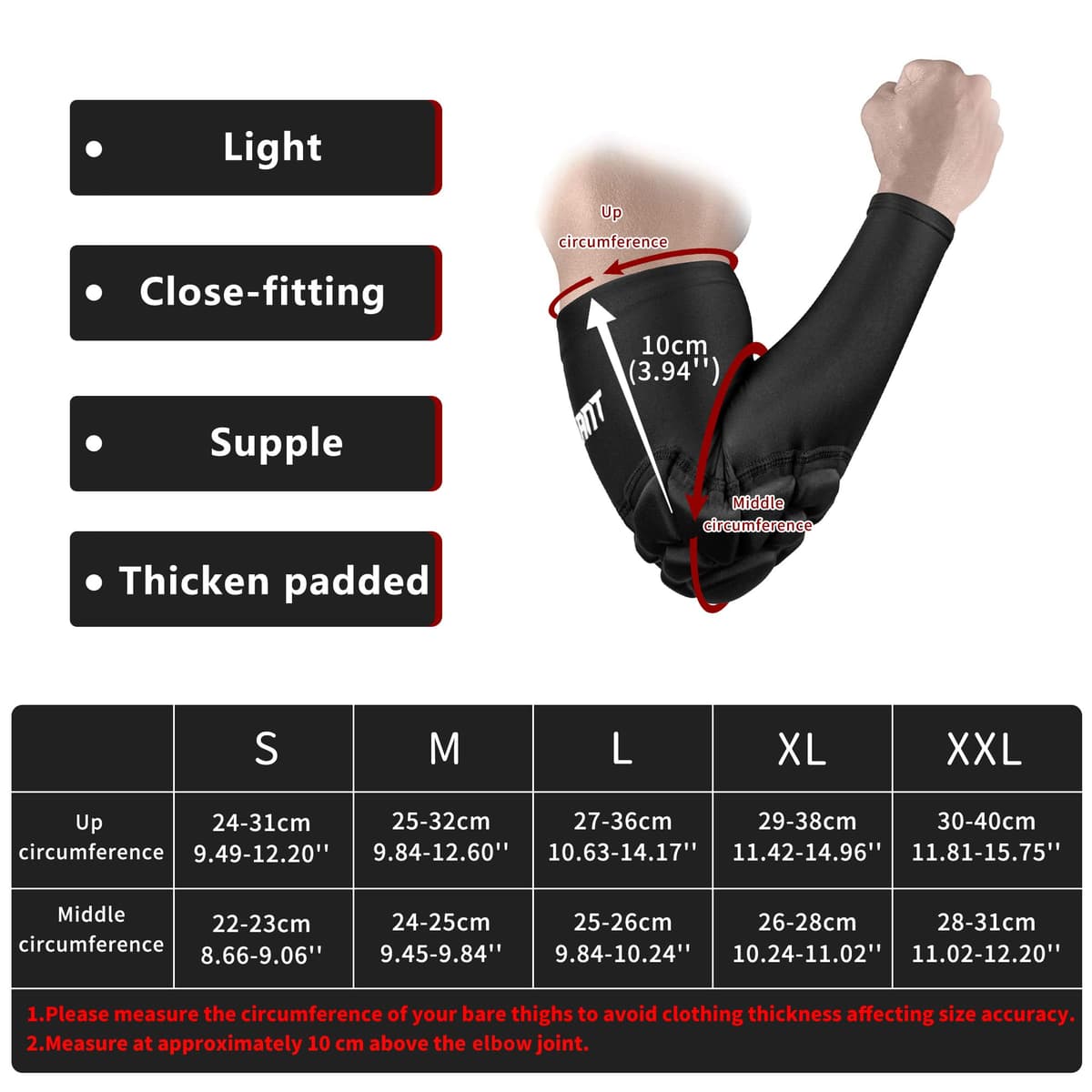 EULANT Flexible Coderas,Acolchado Grueso Mangas para Brazos de Baloncesto,Protecciones Codo para Futbol Sala Portero Voleibol Balonmano Danza Boxeo MMA MTB Patinaje Artistico Gimnasia — view 5