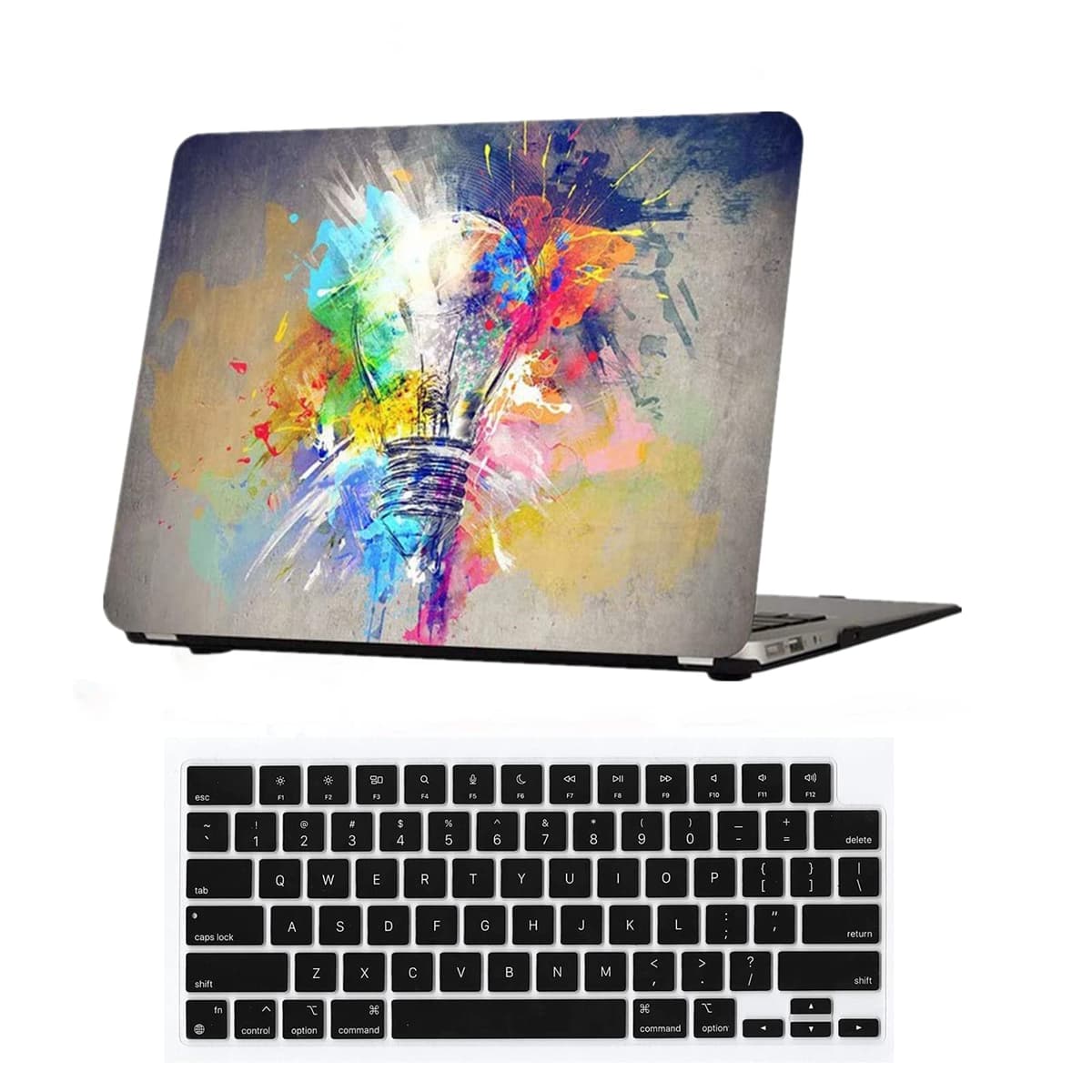 for MacBook Air 13.6 inch Case 2022 2023 2024 2025 Release M4 A3240 M3 A3113 M2 A2681 with Touch ID, Plastic Laptop Hard Shell Case & Keyboard Cover for M4 M3 M2 MacBook Air 13.6,Black Marble — view 29