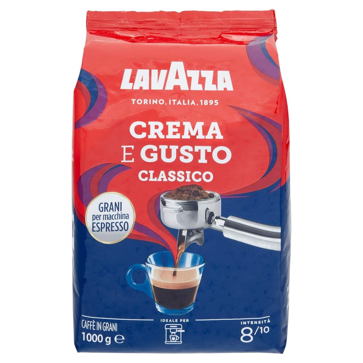 Lavazza, Qualità Rossa, Coffee Beans, Arabica and Robusta, Intensity 5/10, Medium Roasting, 1 Kg — view 38