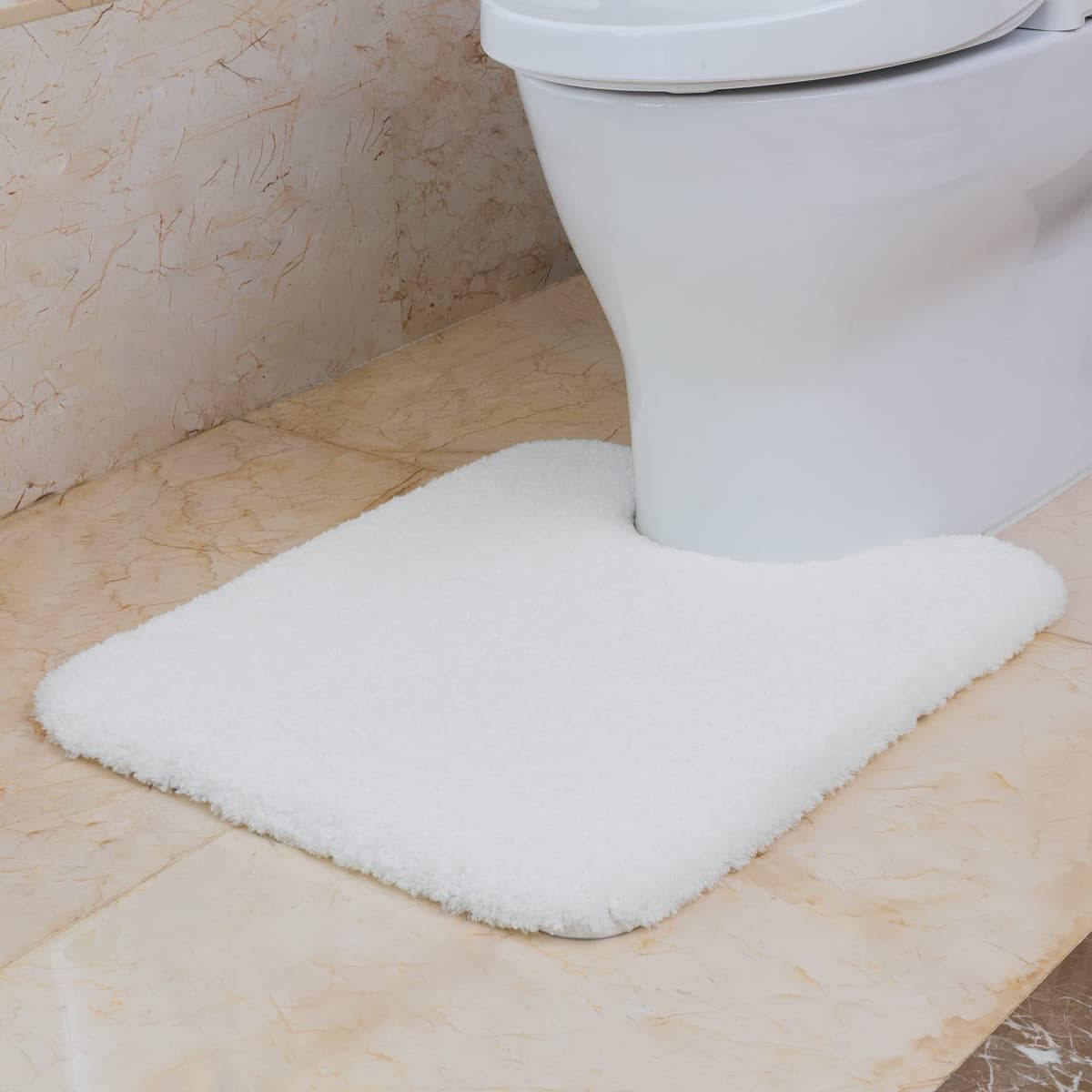 VANZAVANZU Alfombra de Ducha Antideslizante Espesa Absorbente Ultra Suave - Alfombrilla de Baño Mullido Microfibra, Lavable a Máquina - 40 x 60cm (Gris Claro) — view 17