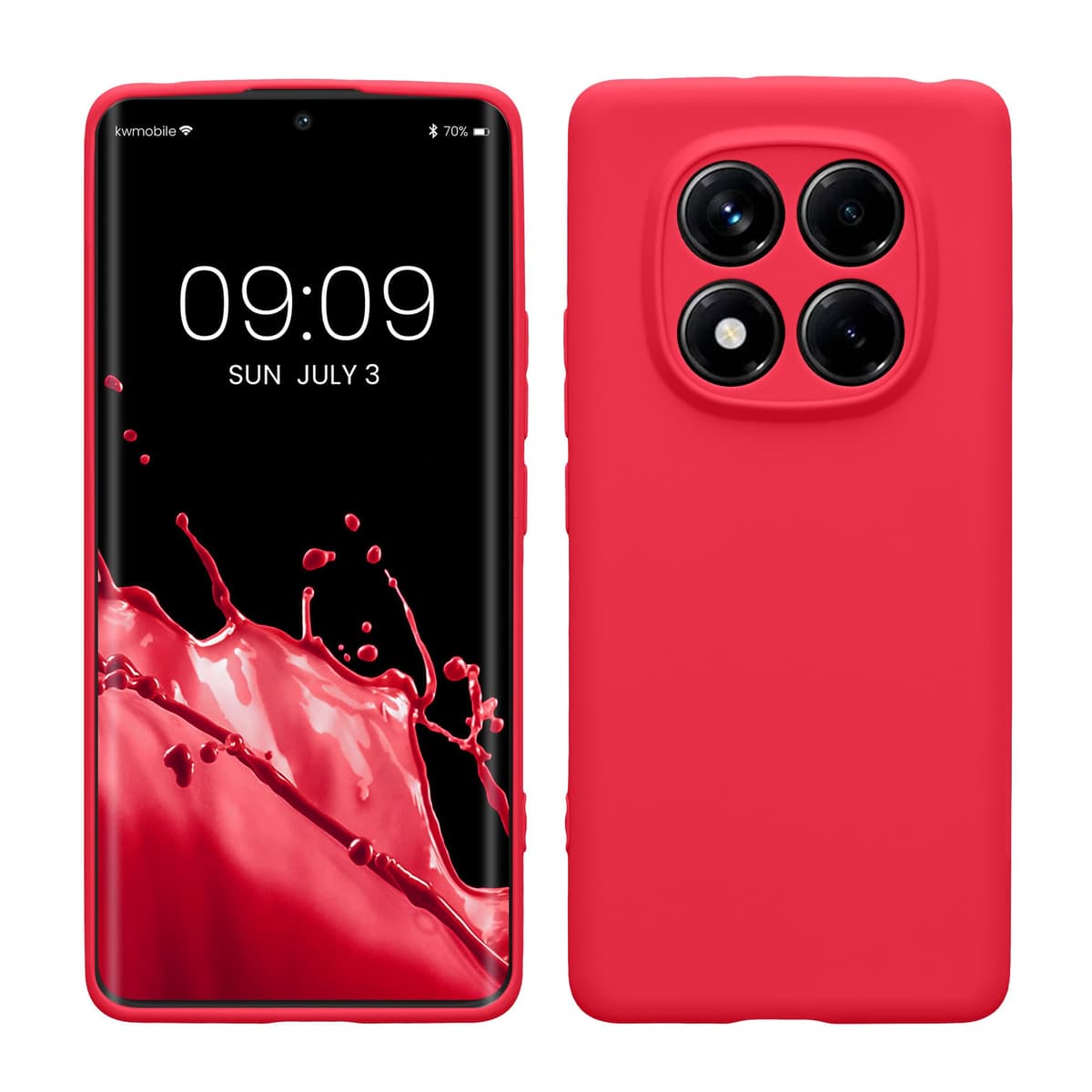 kwmobile Carcasa Compatible con Xiaomi Redmi Note 14 Pro 5G / Poco X7 Funda - Funda Ultrafina de TPU con Bordes elevados - Lavanda Metalizado — view 361