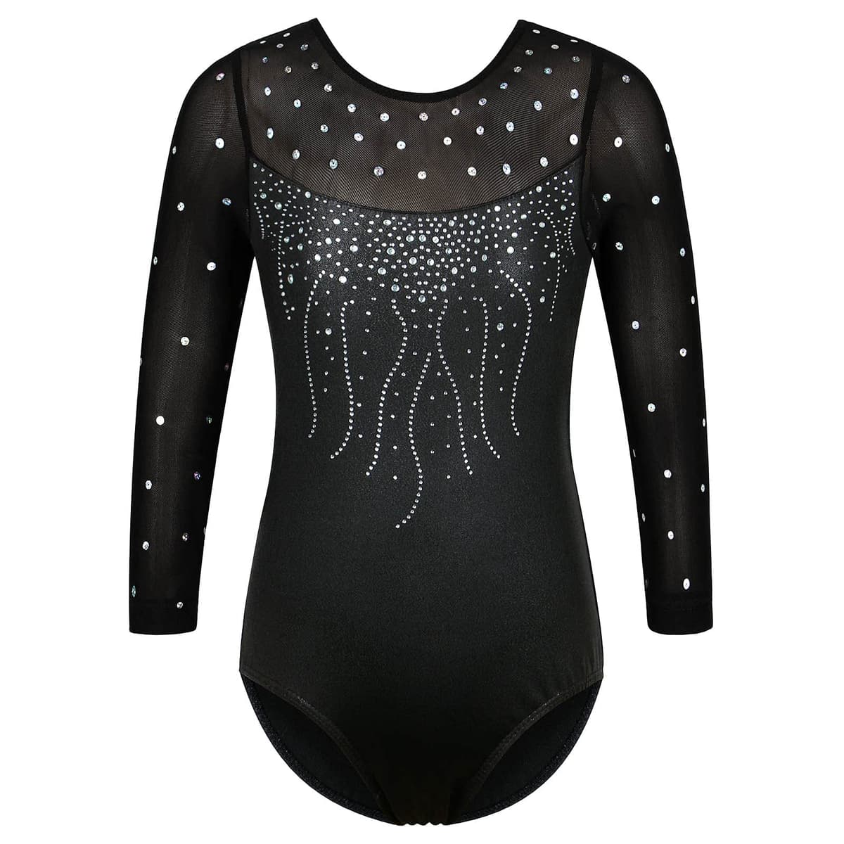 Niña Maillots de Gimnasia Mangas Largas con Lentejuelas en Tul — view 16
