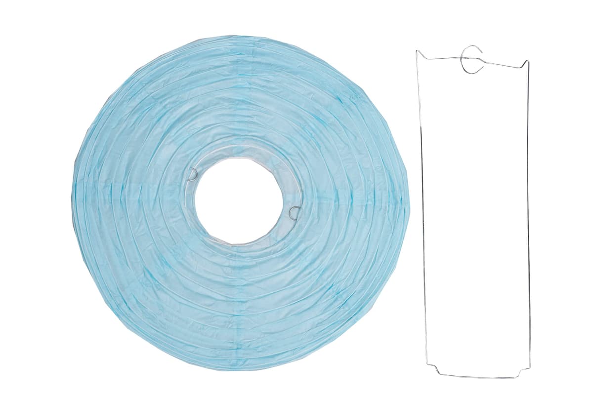 Pack of 3 Paper Lantern Lampshade Party Birthday Baby Shower Wedding Celebration Decoration 4"(10cm) -16"(40cm) (Light Blue, 4" (10cm)) — view 4