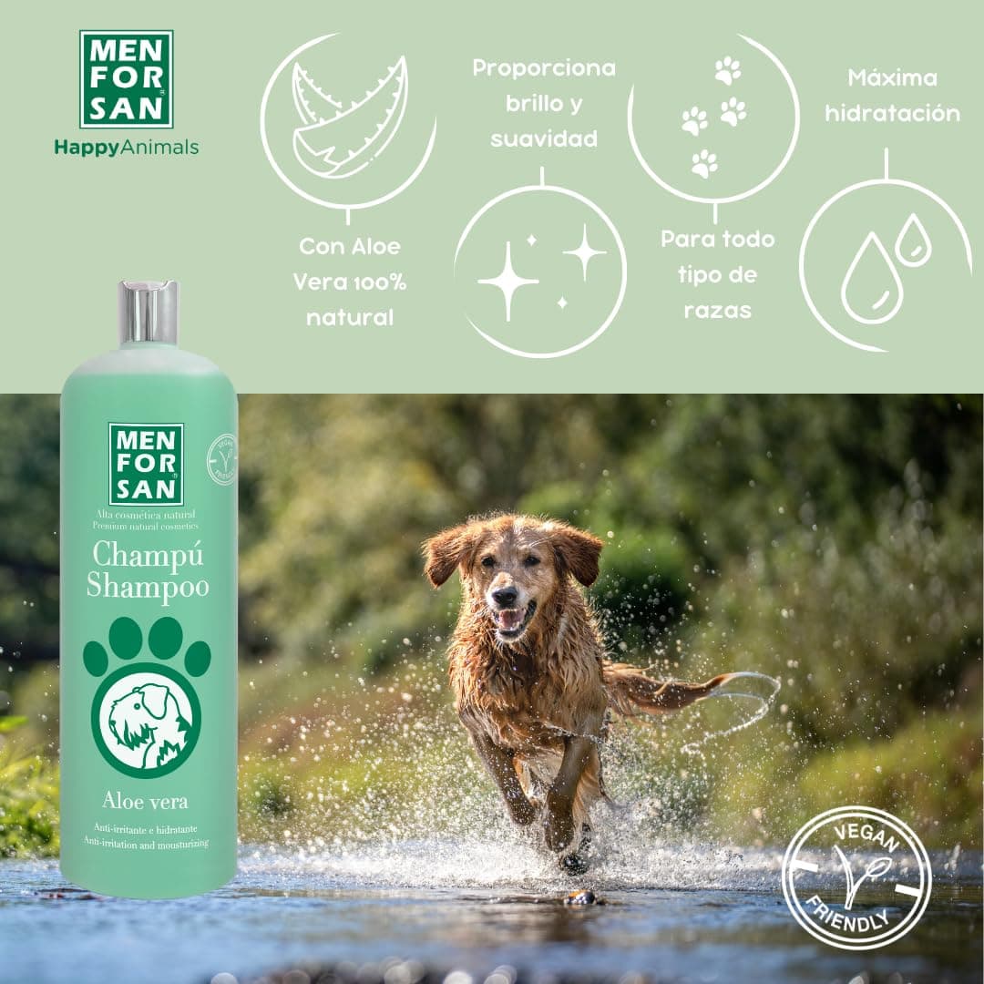 MENFORSAN Champú Aloe Vera para Perros | Hidrata en profundidad | Acción Anti Irritaciones y Anti Eczemas | 100% Natural | Herbácea | 1L — view 3