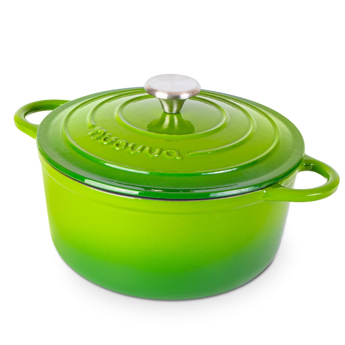 Nuovva Enamelled Cast Iron Dutch Oven Pot with Lid – 5 Quart Casserole Dish – Ceramic Dutch Oven for Bread Baking, Roasting, Braising & Stews – Oven Safe up to 500°F – 24cm Orange — view 53