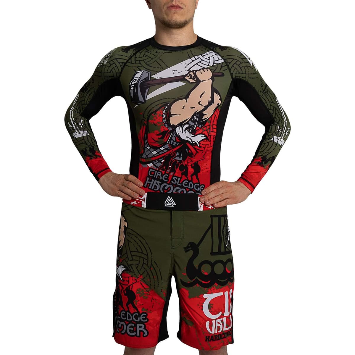 Hardcore Training Fight Shorts Hombre Pantalones Cortos MMA BJJ Boxeo Grappling Fitness No Gi — view 2