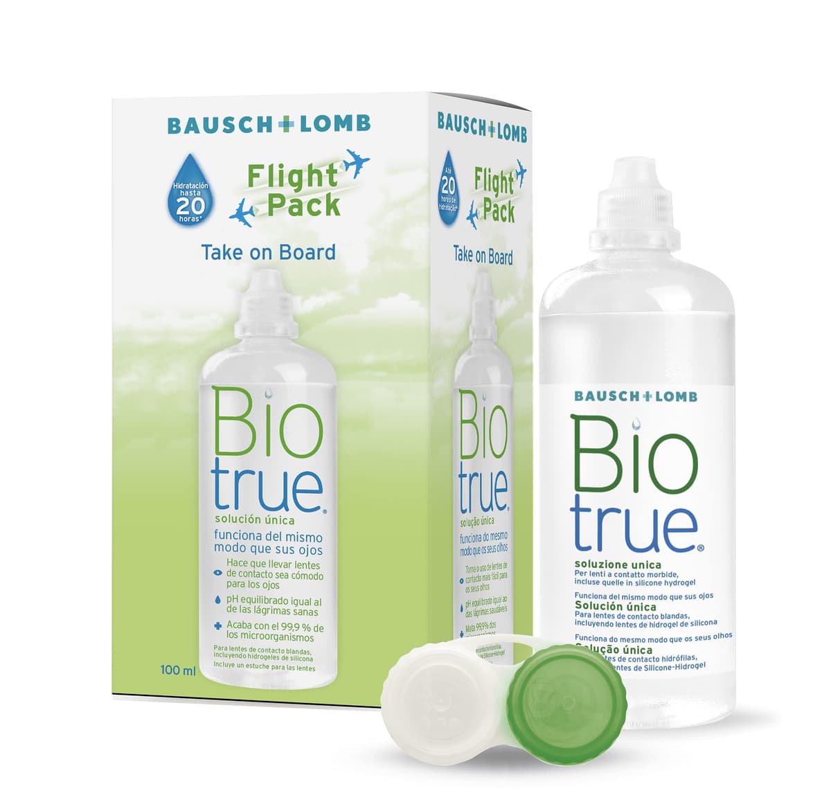 Biotrue Bausch + Lomb Solución Única 2 x 300ml + 60ml gratis para lentes de contacto blandas — view 8