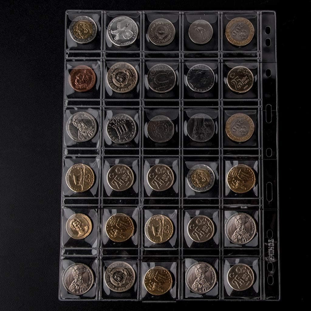 Uncle Paul Protectores de Monedas, 30 Bolsillos - 5 Hojas, Hojas insertadas de Almacenamiento de Monedas de 9 Agujeros estándar CS03530 — view 4