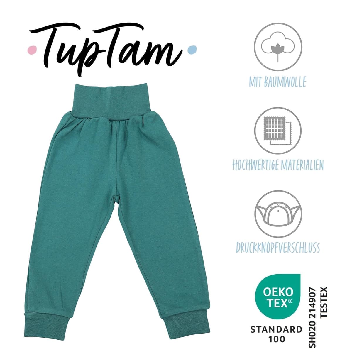 TupTam Pantalones Bebé 5 Unidades – Pantalón Algodón Suave para Bebé Niño y Niña, Certificación Oeko-Tex — view 4