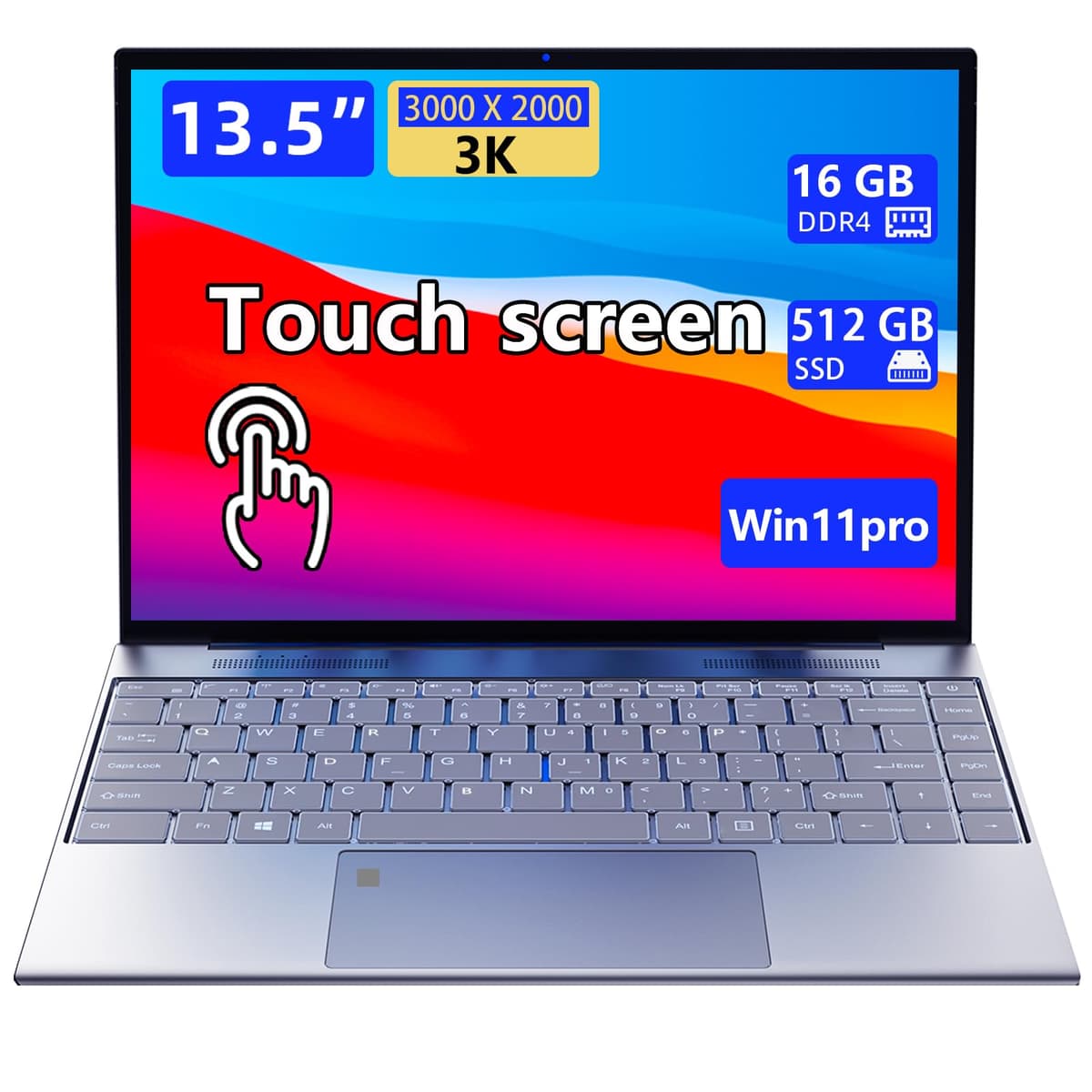 laptop 16-inch 8GB DDR 256GB SSD portable laptop computer, expandable to 1TB, AMD A9-9400 Radeon R5 CPU up to 3.2 GHz, 9000mAh battery, Numeric Keypad, USB 3.0, dual-band WiFi, webcam, slim laptops — view 11
