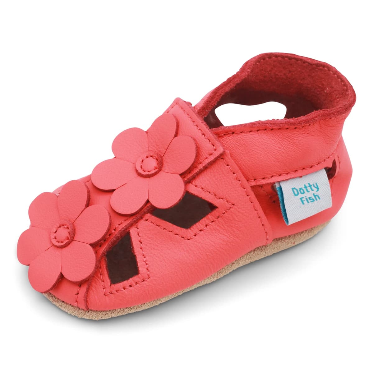 Dotty Fish Soft Sole Leather Sandals for Babies & Kids – Barefoot Feel, Non-Slip Sole, Breathable, Lightweight & Flexible Summer Shoes for Boys & Girls - British Brand - 0-6 Months - 4-5 Years — view 17