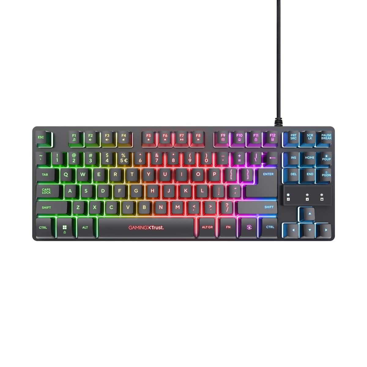 GXTrust 1794 Pack Teclado Gaming QWERTY Español con Ratón y Alfombrilla, Combo LED 3 en 1, Ratón Inalámbrico Recargable para Gamer 80h de Autonomía, Teclado TKL USB para PC, Negro — view 8