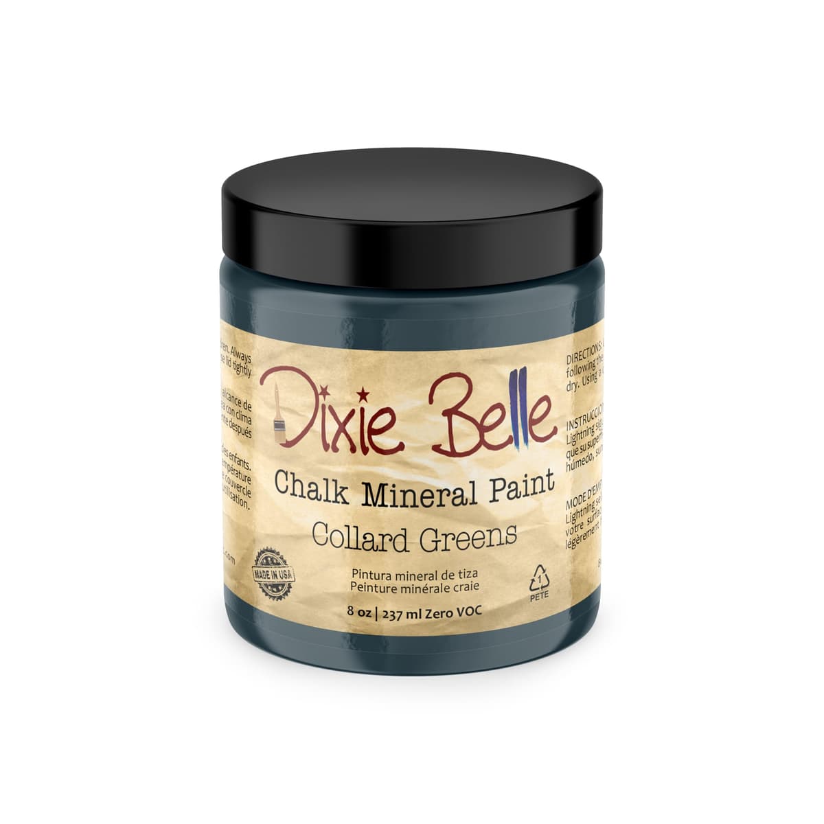 Dixie Belle Paint Company Chalk Finish Furniture Paint - Caviar (32oz) - Matte Black Chic Chalk Mineral DIY Furniture Paint — view 194