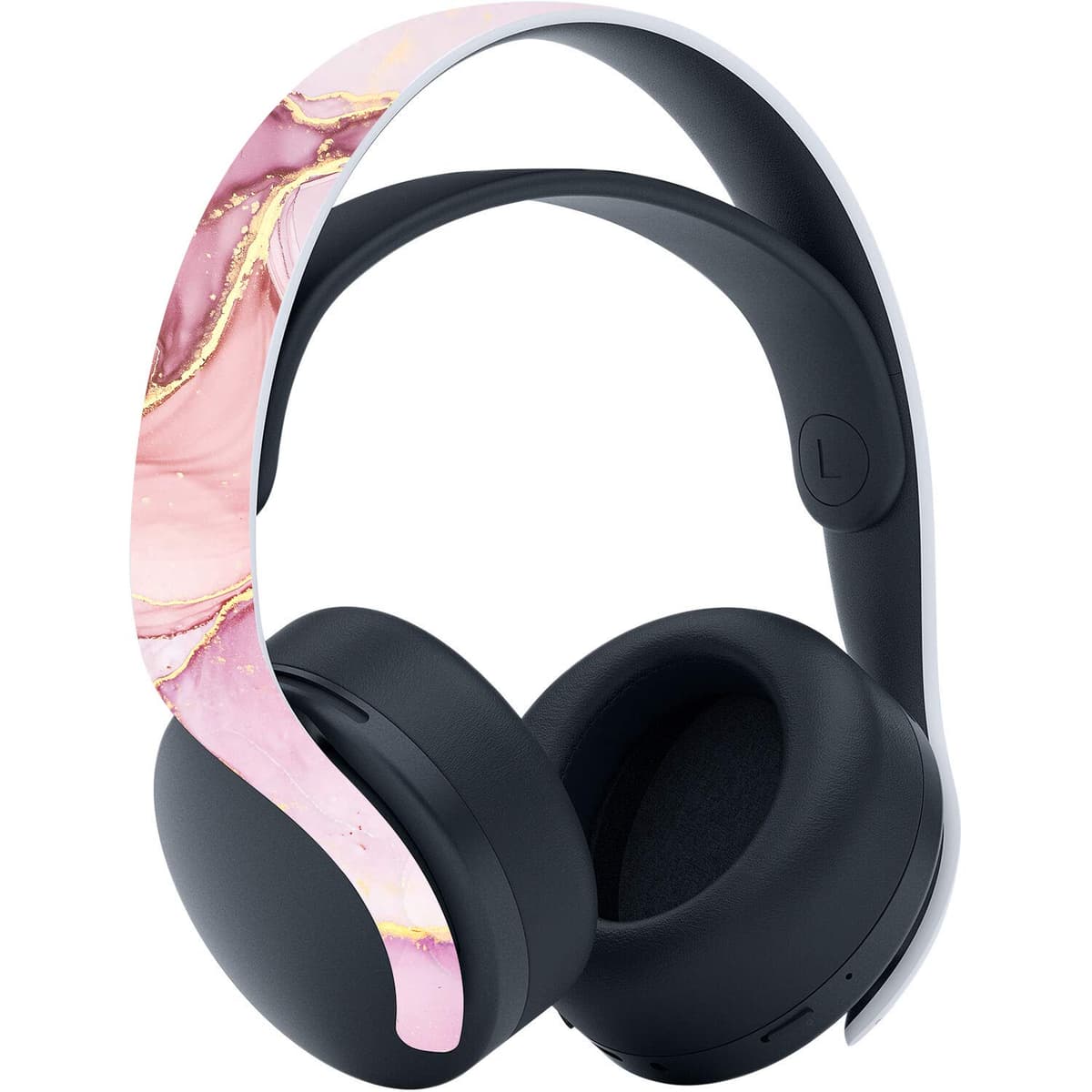 PlayVital Calcomanía Vinilo para ps5 Edición Disc - Pegatina Completa para Consola, Control, Base de Recarga, Control Remoto y Audífonos, Cubierta Protectora Adhesiva(Efecto de Mármol Dorado Rosa) — view 7