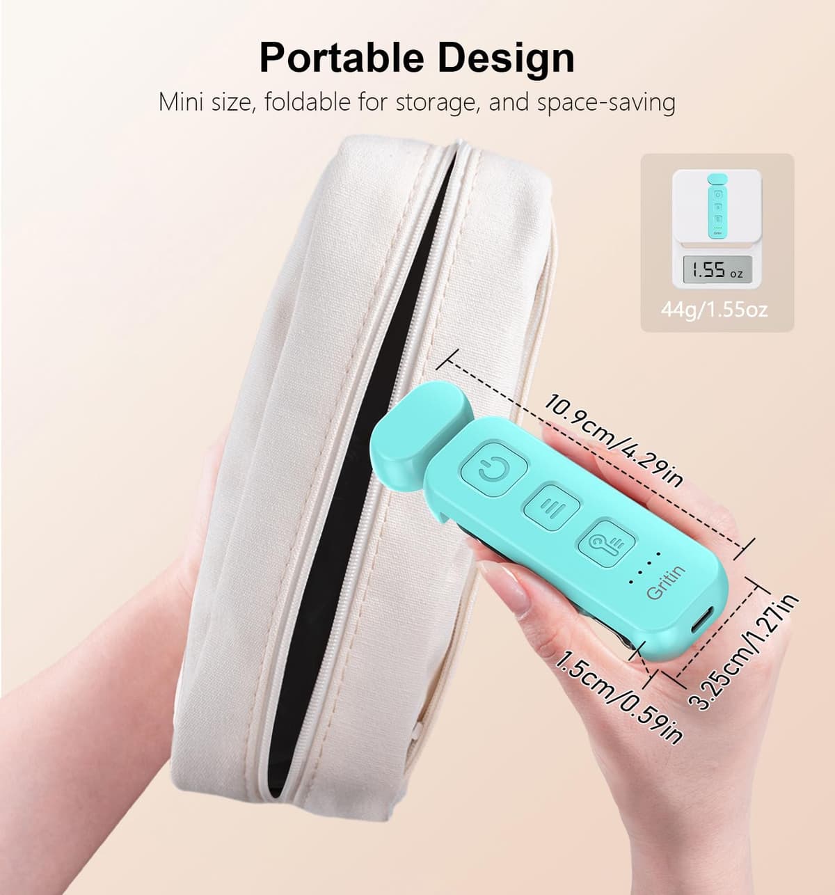 Gritin Book Light Rechargeable, Reading Light Lamp Clip on Books, Eye Caring 3 Colors, 5 Brightness & Stepless Dimming, Long Lasting up to 80hrs, Portable Mini Reading Lamp for Readers — view 7