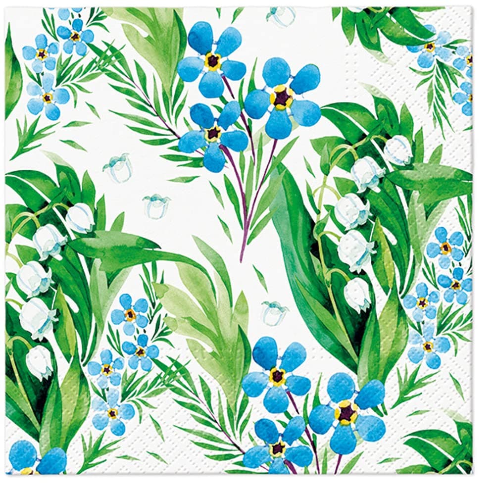 Tete a Tete 3Ply Pastel Flowery Tissue Paper Napkins Decoupage Serviettes 33cm x 33cm - Pack of 20 (Herbs in Pot) — view 3
