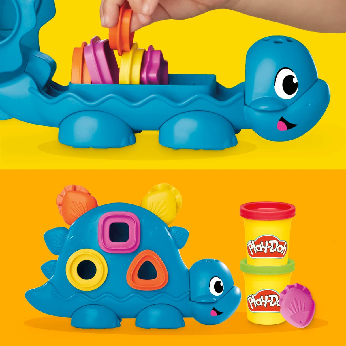 Play-Doh Hasbro, Dinosaurio, Formas y Colores, Juguetes de Arte y Manualidades, Materiales Artísticos para Niños y Niñas de 2 Años o Más, 6 Botes, Plastilina de Colores, Creatividad, Regalo — view 4