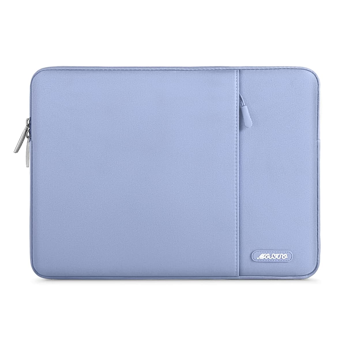 MOSISO Laptop Case 13.3 inch, 13-13.3 inch Laptop Sleeve Compatible with MacBook Air/Pro 13/Pro 14 M5 M4 M3 M2 M1, HP Dell ASUS Lenovo,Polyester Vertical Computer Sleeve Bag with Pocket, Gray — view 13