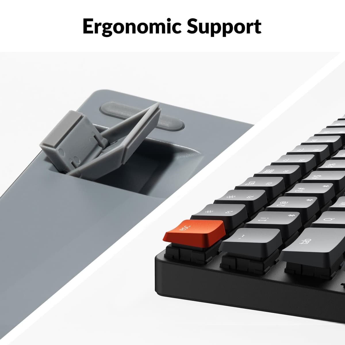 Keychron K3 Version 2, 84 Keys Ultra-Slim Wireless/Wired Mechanical Keyboard with White LED Backlit, Low-Profile Gateron Mechanical Blue Switch Compatible with Mac Windows — view 5