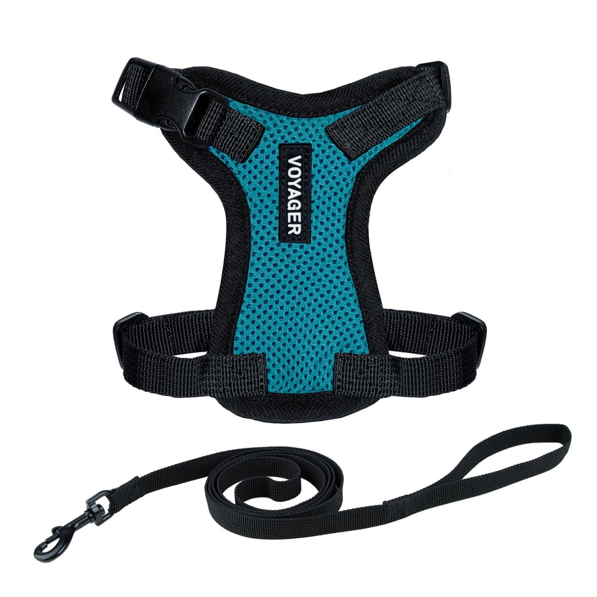 Best Pet Supplies Voyager Step-in Lock Pet Harness – All Weather Mesh, Adjustable Step in Harness for Cats and Dogs Turquoise (Matching Trim), XL (Chest: 22-36") — view 91