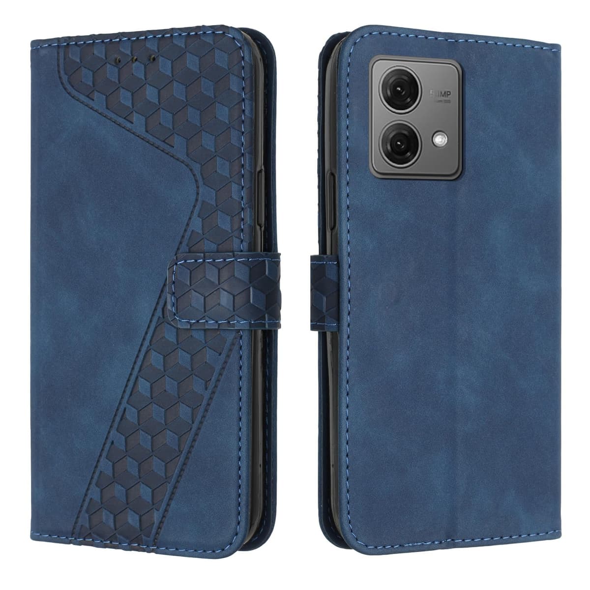 Compatible With Motorola Moto Edge 40 Neo Case,Wallet Case PU Leather with Card holder Slots Magnetic Shockproof Protect Flip Cover Bookstyle Phone Cases Cover for Moto Edge 40 Neo (Blue)