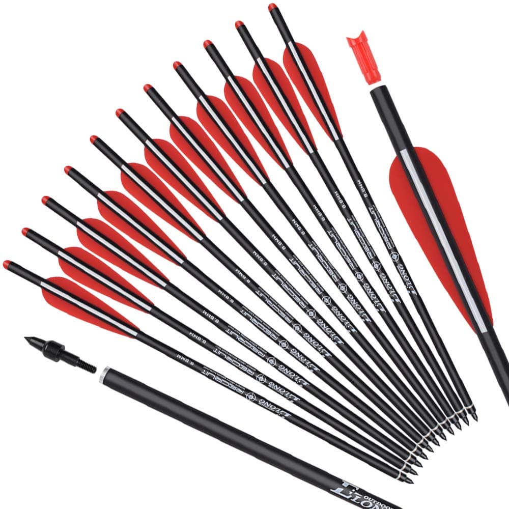 NIKA ARCHERY 12 Piezas de Pernos de Ballesta Flechas de Carbono 16 18 20 Pulgadas Flechas de Ballesta para Ballesta Caza Tiro con Arco práctica de Tiro — view 4