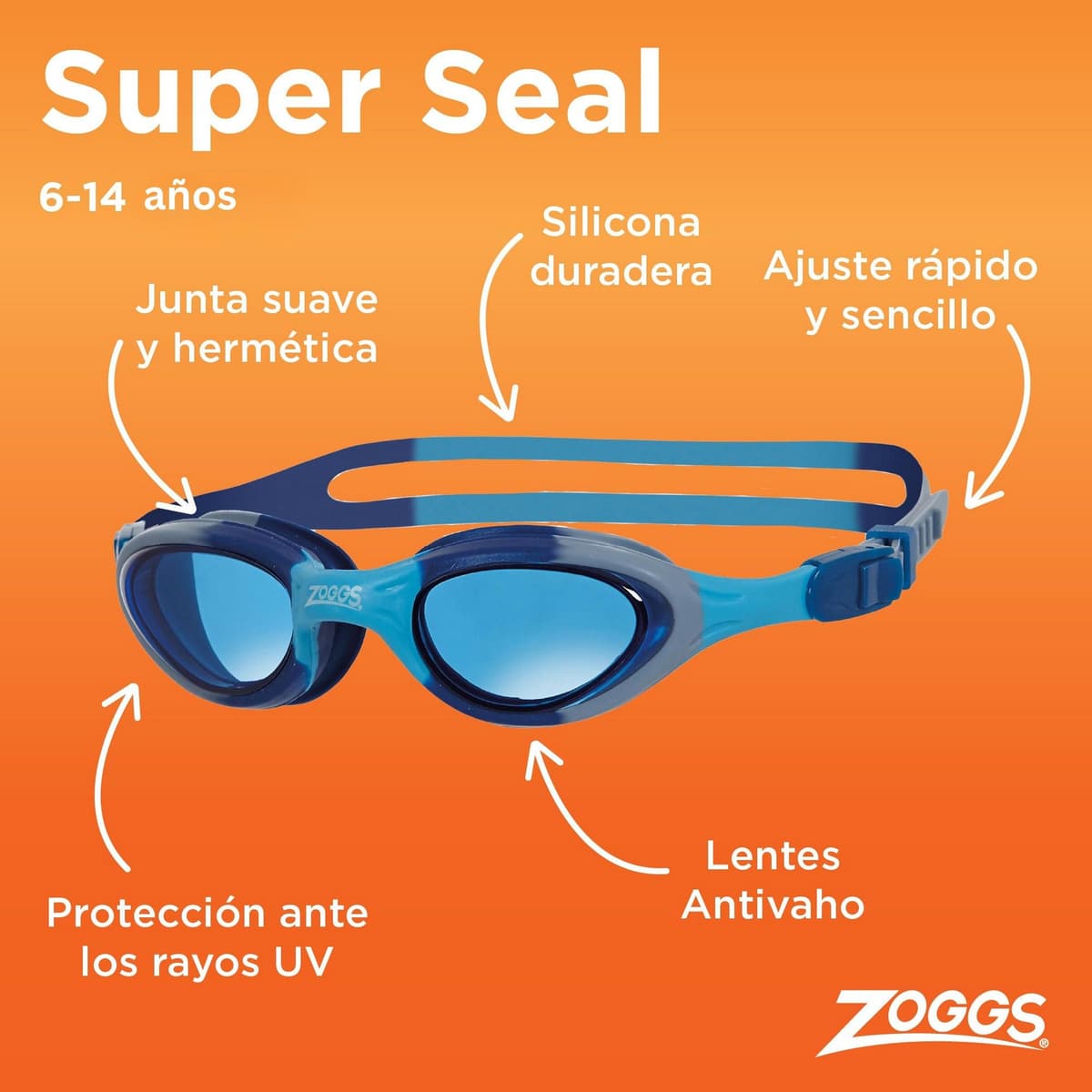 Zoggs Kids Super Seal Junior antivaho Gafas de natación — view 3