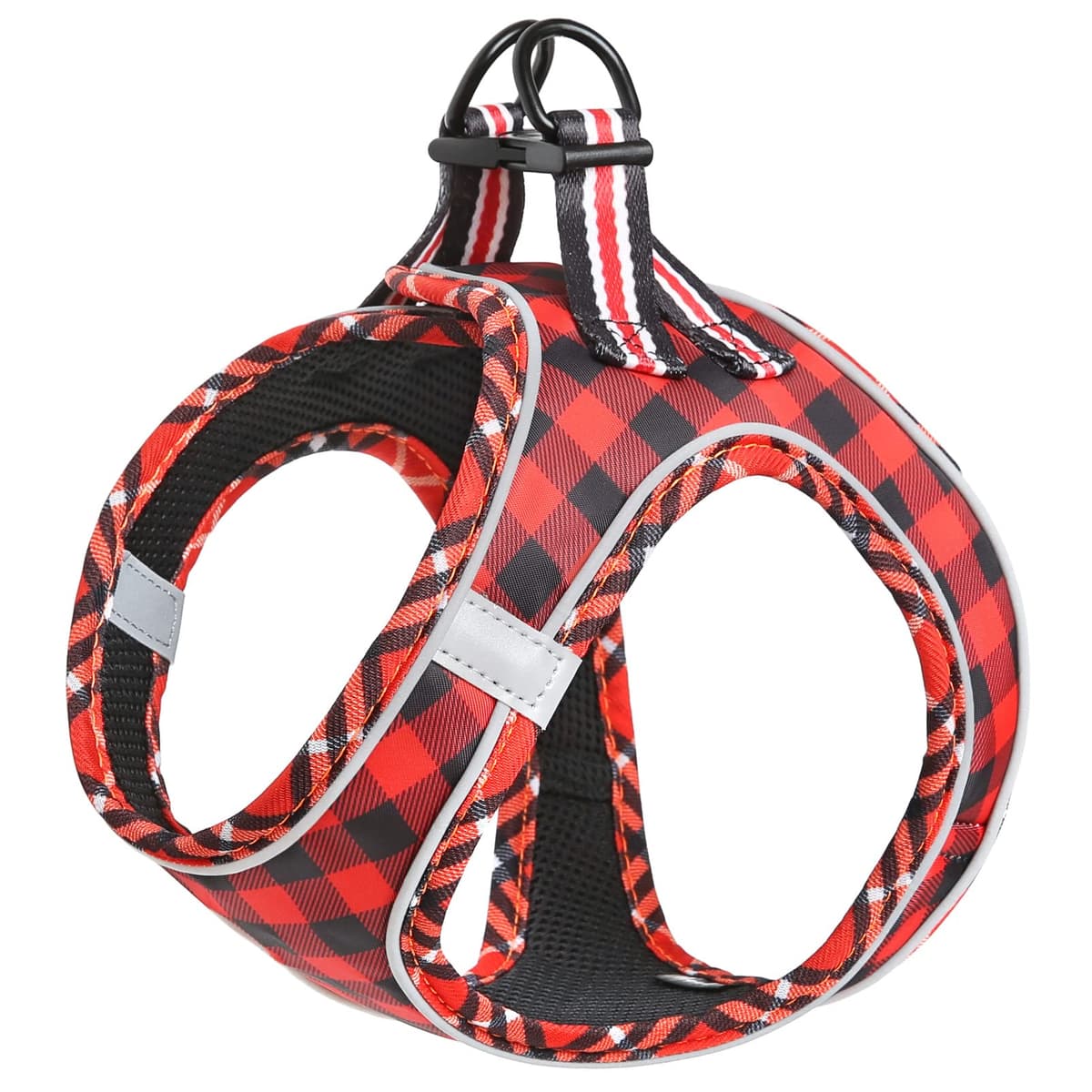 HEELE Arnes Perro Pequeño con Lineas Reflecantes Arnés Perro Antitirones Ajustable Suave Acolchado Cómodo para Viajar Pasear con Mascota, Rosa, S — view 12