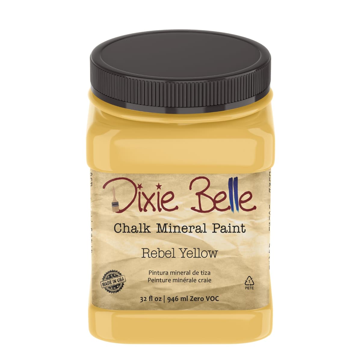 Dixie Belle Paint Company Chalk Finish Furniture Paint - Caviar (32oz) - Matte Black Chic Chalk Mineral DIY Furniture Paint — view 17