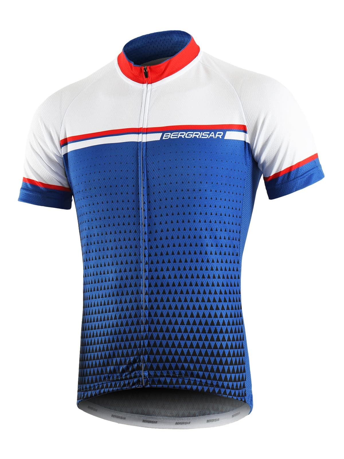 BERGRISAR Camiseta de Ciclismo de Manga Corta para Hombre, 3+1 Bolsillos con Cremallera — view 6