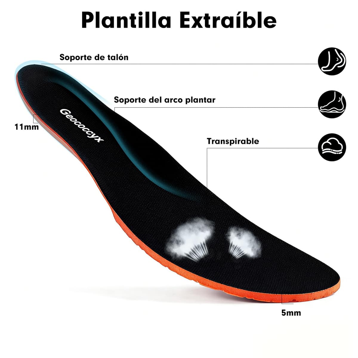 Geococcyx Zapatillas Running Hombre Puntera Ancha Zapatos de Deportivas Transpirables para Correr 39-46 EU — view 7