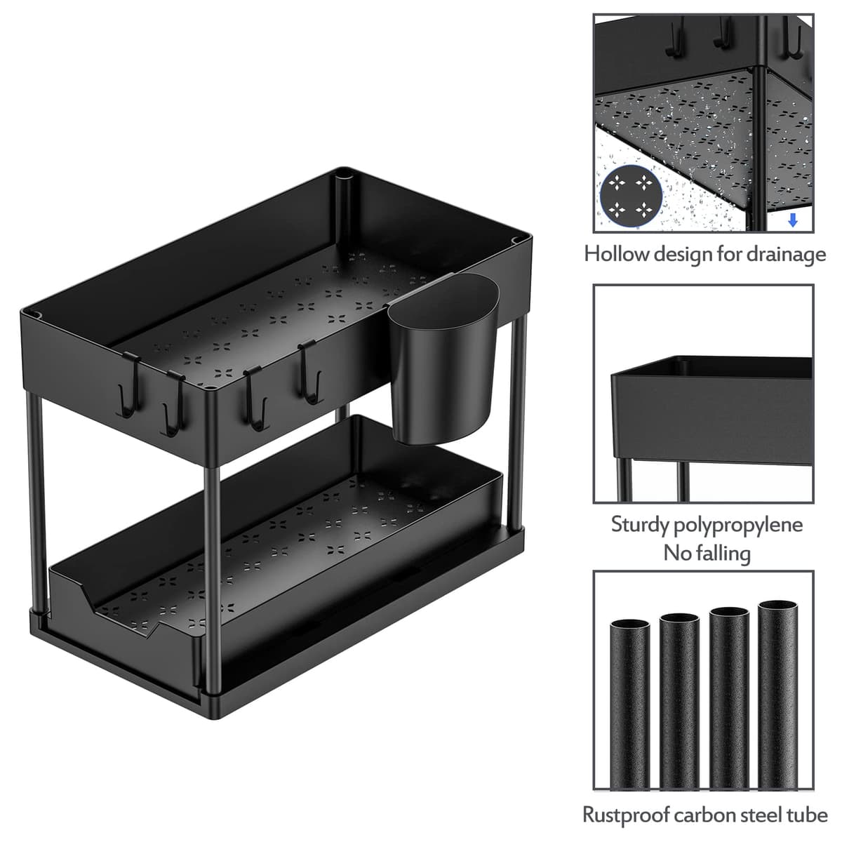 Puricon Estantería Bajo Fregadero, Estante Organizador Mueble Bajo Fregadero Cocina Lavabo -1 Unidad — view 6