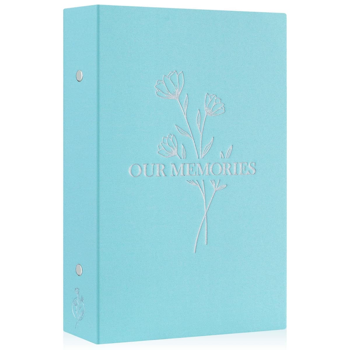 Lanpn Lino Album de Fotos 10x15 600, OUR MEMORIES Tapa Dura Grande Album para Photos Bolsillos Verticales Horizontal Azul — view 24