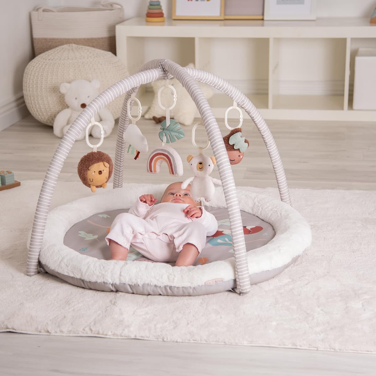 Red Kite Play Gym - Padded Play Gym with Hanging Toys & Tummy Time Mirror (Woodland Walks) — view 5